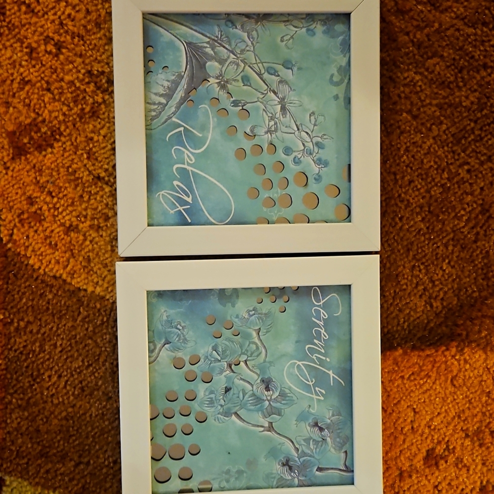 Set of 2 home decor wall art